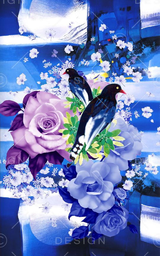 抽象色块印花华亿平台图片