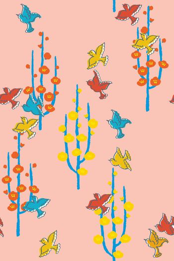 432738-梅花与小鸟清新流行华亿平台