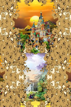 欧式风格印花华亿平台图片