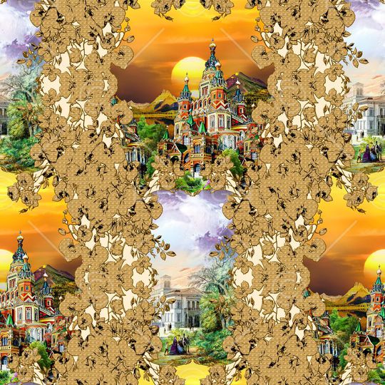 欧式风格印花华亿平台图片