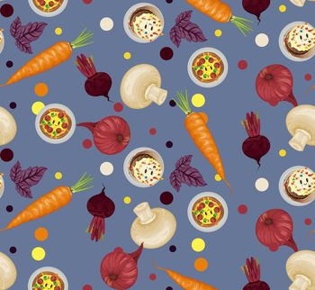 432787-潮流趋势蔬菜水果披萨卡通数码印花