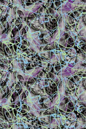 乱线条印花华亿平台图片