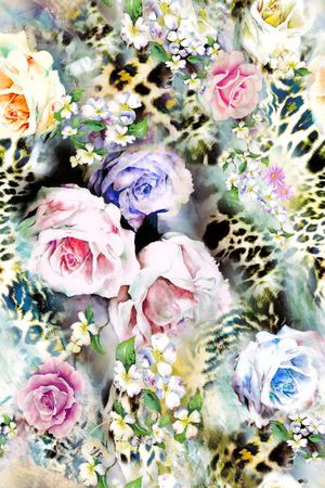 朦胧花印花华亿平台图片