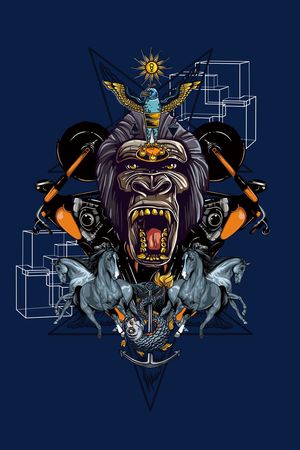 大猩猩印花华亿平台图片