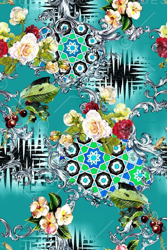 抽象印花华亿平台图片