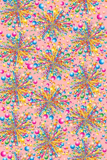 432903-万花筒 放射波点  五彩波点