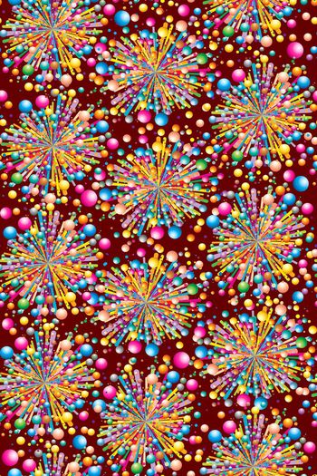 432905-万花筒 放射波点  五彩波点