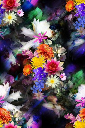 花卉印花华亿平台图片