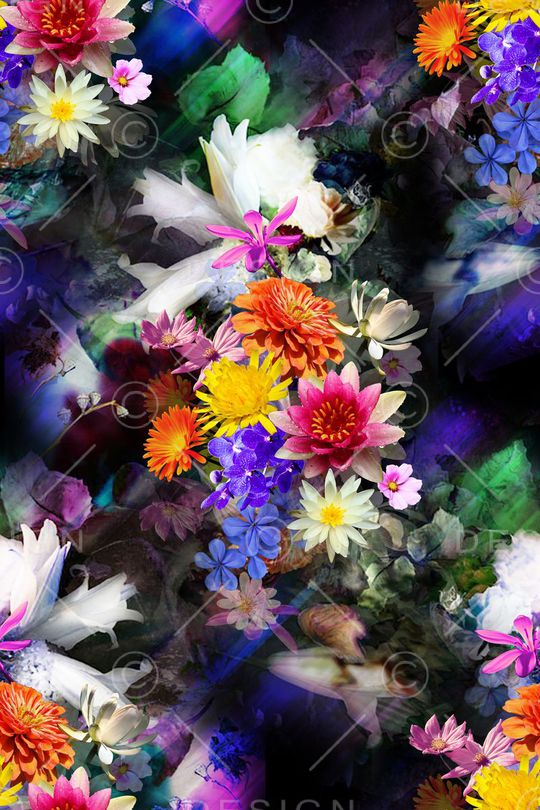 花卉印花华亿平台图片