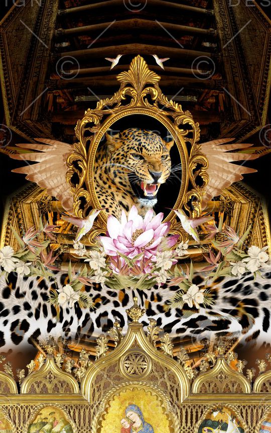 豹纹印花华亿平台图片