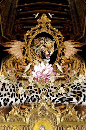 豹纹印花华亿平台图片