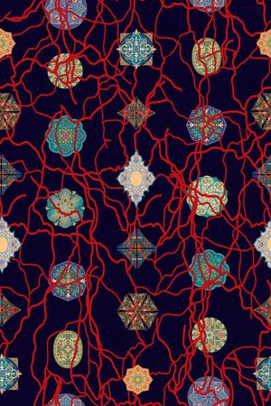 复古印花华亿平台图片