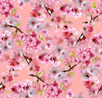 433118-中国风桃花盛花卉开层次变幻图