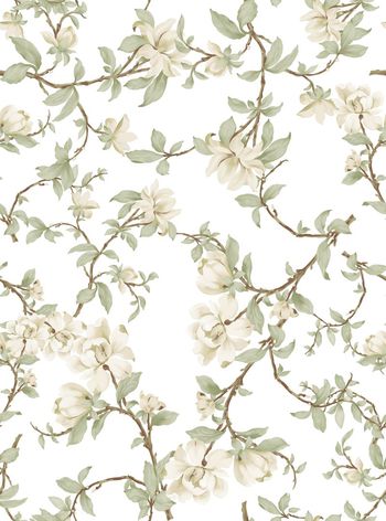 433193-高贵复古手绘花卉数码印花