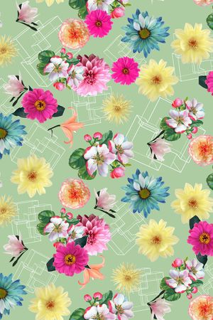 复古花印花华亿平台图片