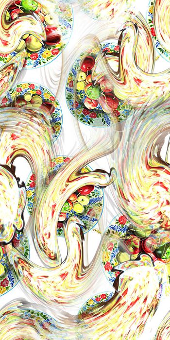 433290-抽象 多彩 果盘 数码 肌理 服装