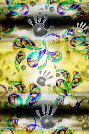 写意欧式风格印花华亿平台图片