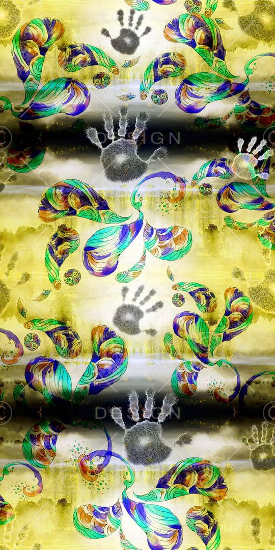 写意欧式风格印花华亿平台图片