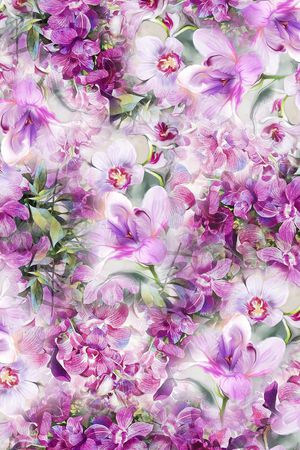 淡雅柔和印花华亿平台图片