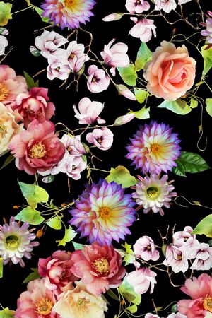 黑底大气印花华亿平台图片