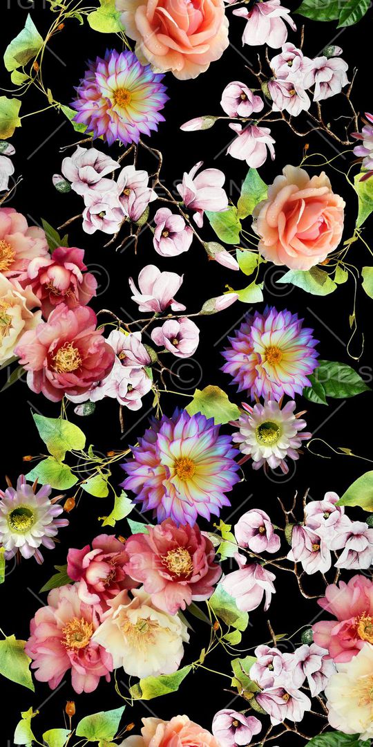 黑底大气印花华亿平台图片