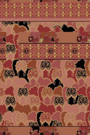 复古印花华亿平台图片