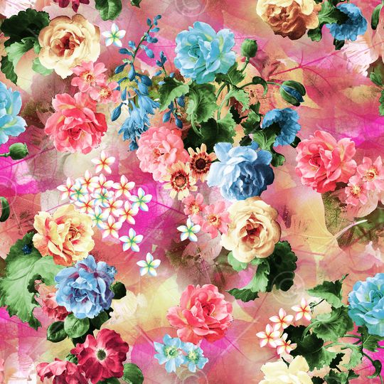 花卉印花华亿平台图片