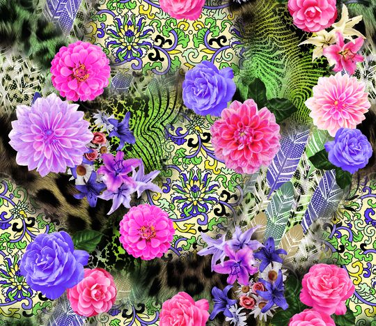 佩斯利印花华亿平台图片