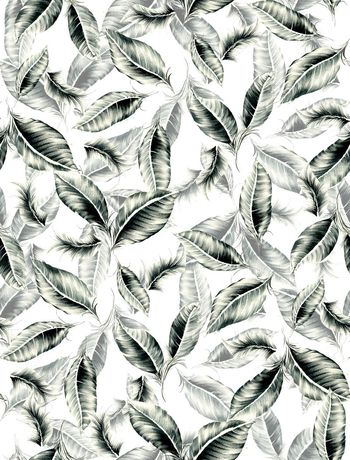 433458-个性男装手绘树叶植物层次数码印花.