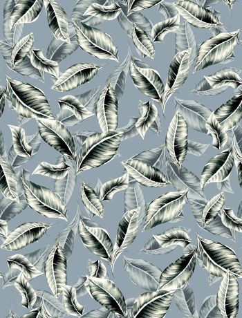 433459-个性男装手绘树叶植物层次数码印花.