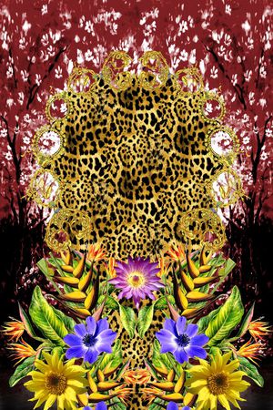 热带风印花华亿平台图片