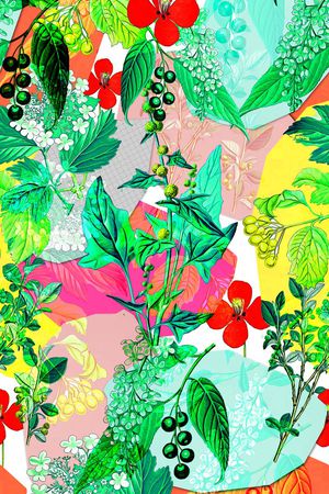 花卉 服装印花华亿平台图片