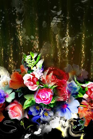 花卉印花华亿平台图片