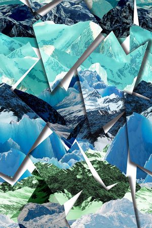 前卫 未来感 自然风景印花华亿平台图片