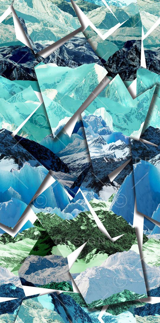 前卫 未来感 自然风景印花华亿平台图片