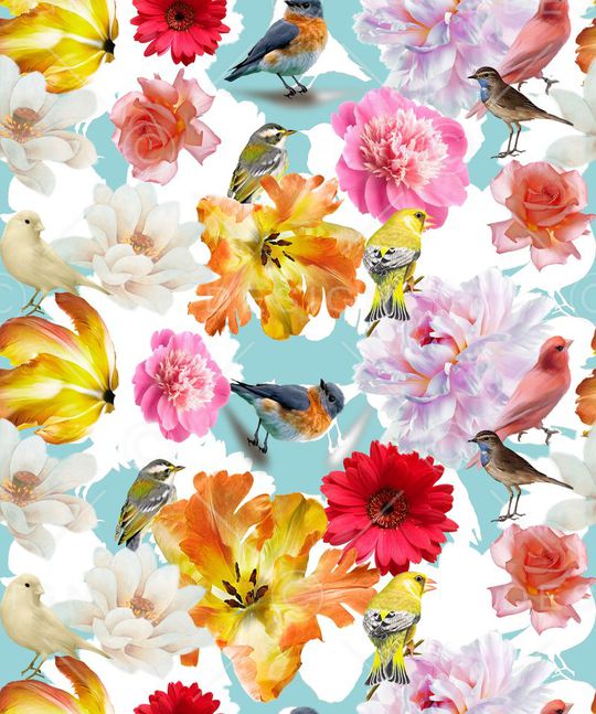 3D花卉印花华亿平台图片