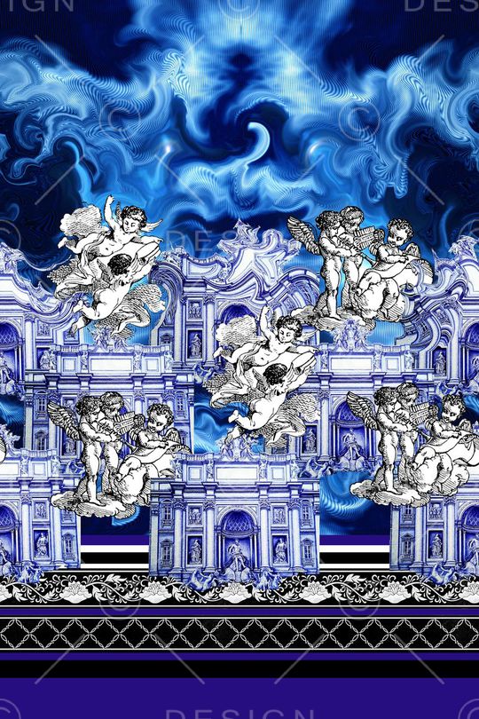 欧式宫廷风印花华亿平台图片