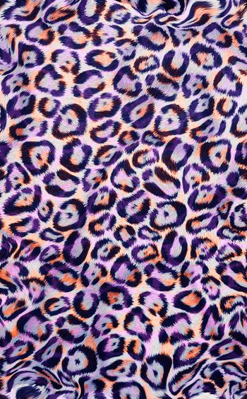 433872-幻彩混合多点豹纹错位组合女装连衣裙