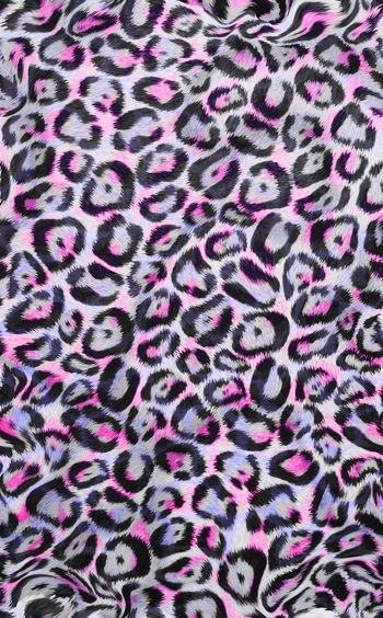 433874-幻彩混合多点豹纹错位组合女装连衣裙