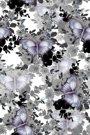 水墨印花华亿平台图片