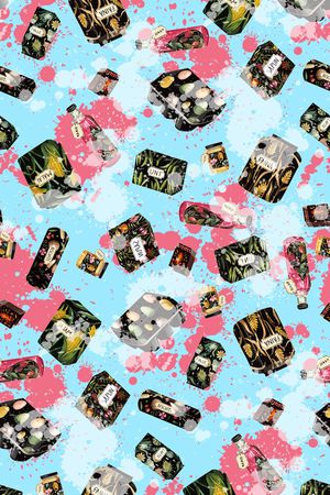 食物喷溅叠加印花华亿平台图片