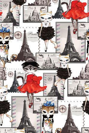 复古手绘时尚印花华亿平台图片