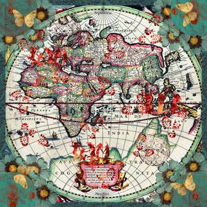 地图手绘旅行印花华亿平台图片