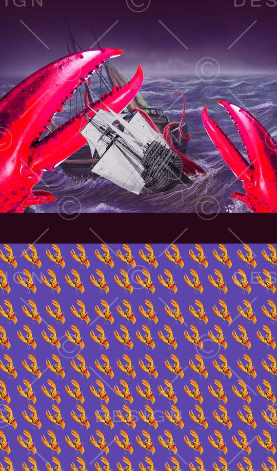 大龙虾印花华亿平台图片