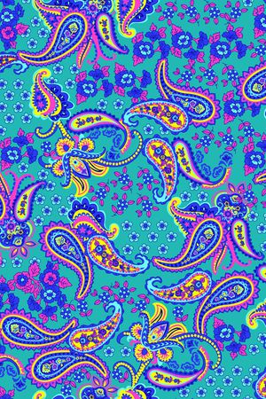 民族腰果花印花华亿平台图片