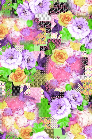 花卉印花华亿平台图片