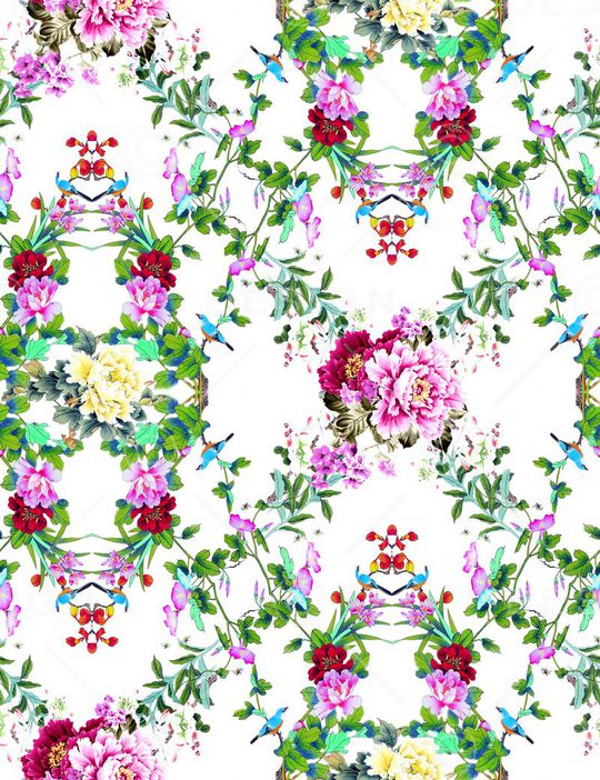 中国风印花华亿平台图片