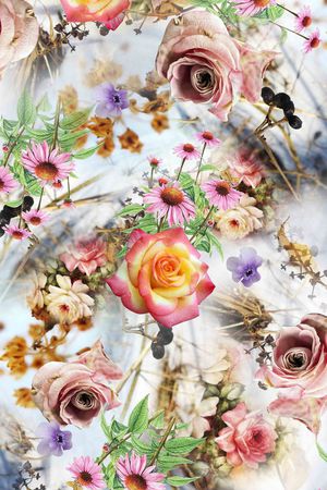 朦胧清爽印花华亿平台图片