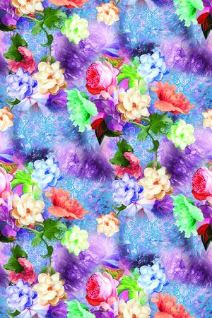 花卉印花华亿平台图片