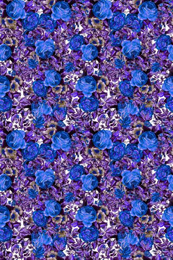 434488-时尚满底手绘红花绿叶